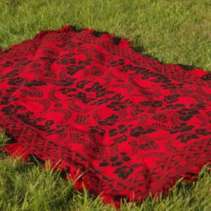 red handmade polish traditional blanket vines