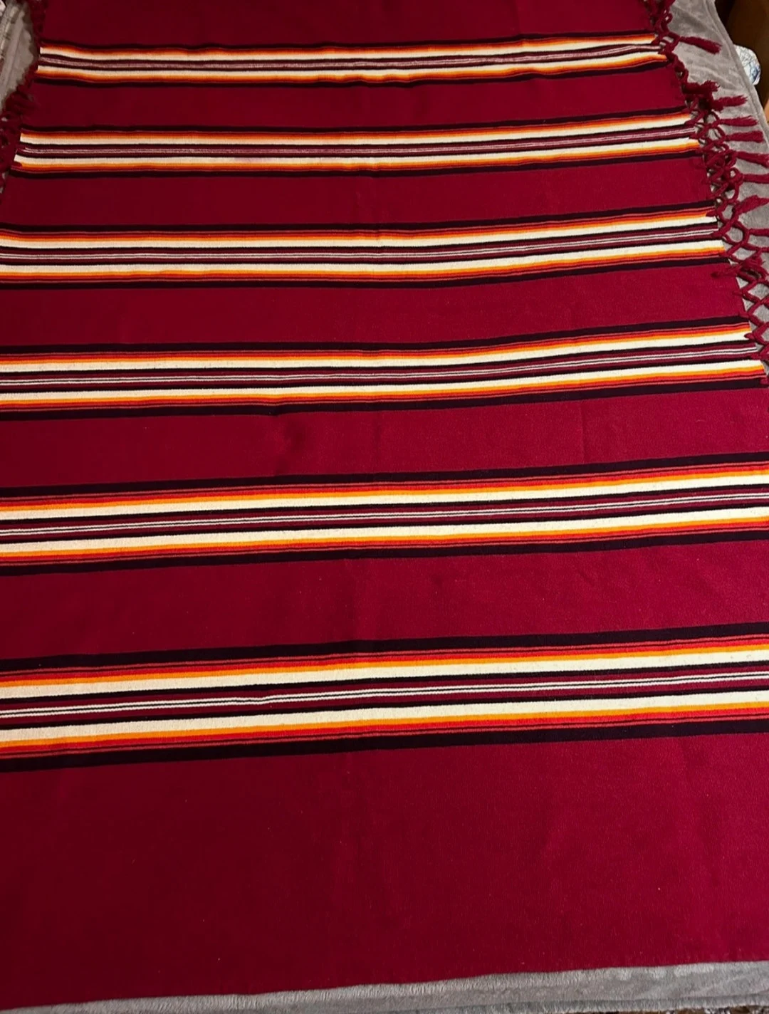 striped lux vintage blanket poland pasiak traditional gifts