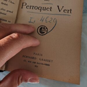 antoine bibesco le perroquet vert 1924