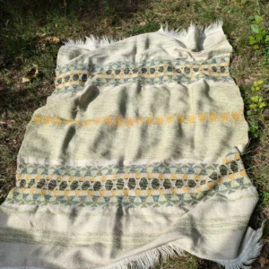 1960 Romanian Rugs: Traditional Hutsul Slavic Handwoven Blanket Quilt Made Loom Boho Rug Wool Carpathian Ukrainian Lizhnyk Handwoven Earth