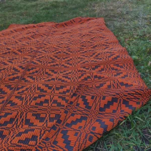 Psycodelic pattern Polish Bedcover made on loom