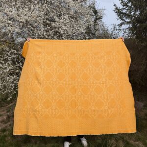 1960s Polish Kilim Wall Hanging Sunny Rug Antique Tapestry Double weave Loom Doublesided Vintage Floral reel Wall rug Floral slavic art