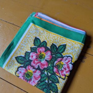 wooden block printed textile traditional floral from poland