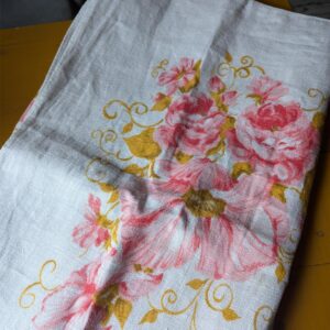 colorful flaxen tablecloth from Poland