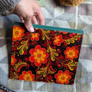 FLoral vintage book cover Russian Souvenirs Folk art book about crochet, bone carving,pottery, glasswork, wooden toys and so on