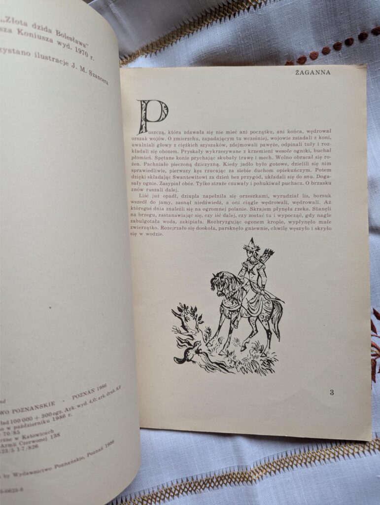 vintage horse rider slavic illustration old book for sale