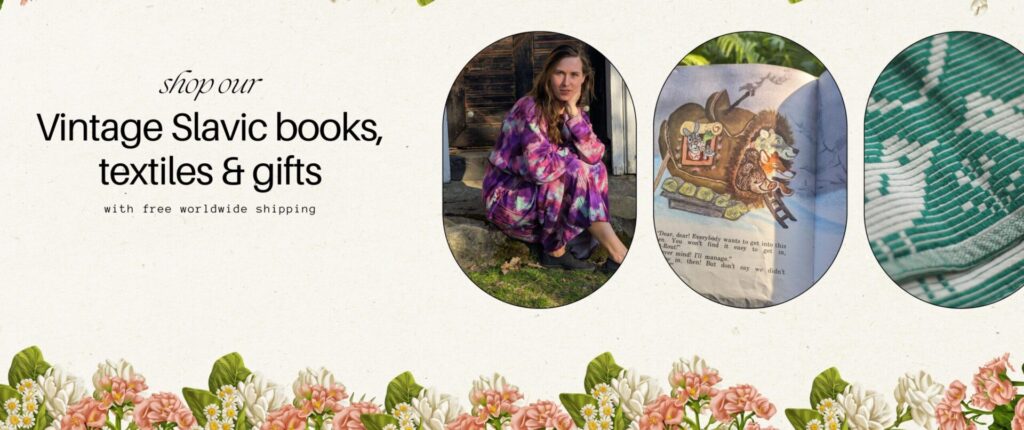 all slavic store shop with vintage polish books russsian in englih textiles rugs home decor from poland belarus czech